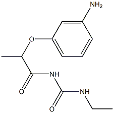 1-[2-(3-aminophenoxy)propanoyl]-3-ethylurea Struktur