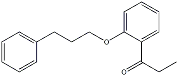 1-[2-(3-phenylpropoxy)phenyl]propan-1-one Struktur