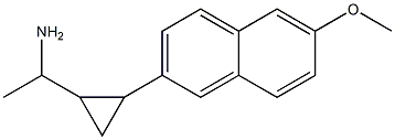 1-[2-(6-methoxynaphthalen-2-yl)cyclopropyl]ethan-1-amine Struktur