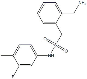 1-[2-(aminomethyl)phenyl]-N-(3-fluoro-4-methylphenyl)methanesulfonamide Struktur