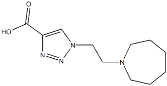 1-[2-(azepan-1-yl)ethyl]-1H-1,2,3-triazole-4-carboxylic acid Struktur