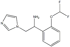 1-[2-(difluoromethoxy)phenyl]-2-(1H-imidazol-1-yl)ethanamine Struktur