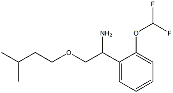 1-[2-(difluoromethoxy)phenyl]-2-(3-methylbutoxy)ethan-1-amine Structure