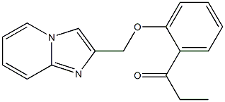 1-[2-(imidazo[1,2-a]pyridin-2-ylmethoxy)phenyl]propan-1-one Struktur