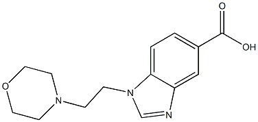 1-[2-(morpholin-4-yl)ethyl]-1H-1,3-benzodiazole-5-carboxylic acid Struktur