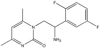 1-[2-amino-2-(2,5-difluorophenyl)ethyl]-4,6-dimethylpyrimidin-2(1H)-one Struktur