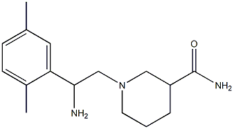 1-[2-amino-2-(2,5-dimethylphenyl)ethyl]piperidine-3-carboxamide Struktur