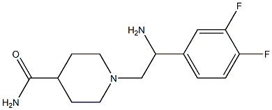 1-[2-amino-2-(3,4-difluorophenyl)ethyl]piperidine-4-carboxamide Struktur