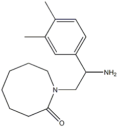 1-[2-amino-2-(3,4-dimethylphenyl)ethyl]azocan-2-one Struktur