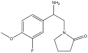 1-[2-amino-2-(3-fluoro-4-methoxyphenyl)ethyl]pyrrolidin-2-one Struktur