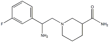 1-[2-amino-2-(3-fluorophenyl)ethyl]piperidine-3-carboxamide Struktur