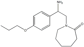 1-[2-amino-2-(4-propoxyphenyl)ethyl]azepan-2-one Struktur