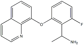 1-[2-fluoro-6-(quinolin-8-yloxy)phenyl]ethan-1-amine Struktur