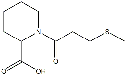 1-[3-(methylsulfanyl)propanoyl]piperidine-2-carboxylic acid Struktur