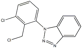 1-[3-chloro-2-(chloromethyl)phenyl]-1H-1,2,3-benzotriazole Struktur