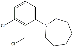 1-[3-chloro-2-(chloromethyl)phenyl]azepane Struktur