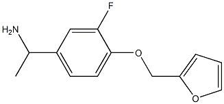 1-[3-fluoro-4-(furan-2-ylmethoxy)phenyl]ethan-1-amine Struktur