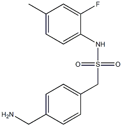 1-[4-(aminomethyl)phenyl]-N-(2-fluoro-4-methylphenyl)methanesulfonamide Struktur