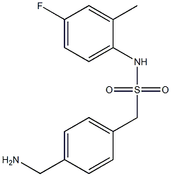 1-[4-(aminomethyl)phenyl]-N-(4-fluoro-2-methylphenyl)methanesulfonamide Struktur