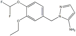 1-[4-(difluoromethoxy)-3-ethoxybenzyl]-1H-pyrazol-5-amine Struktur