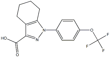 1-[4-(trifluoromethoxy)phenyl]-4,5,6,7-tetrahydro-1H-indazole-3-carboxylic acid Struktur