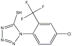 1-[4-chloro-2-(trifluoromethyl)phenyl]-1H-1,2,3,4-tetrazole-5-thiol Struktur