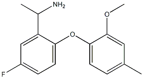 1-[5-fluoro-2-(2-methoxy-4-methylphenoxy)phenyl]ethan-1-amine Struktur