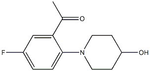 1-[5-fluoro-2-(4-hydroxypiperidin-1-yl)phenyl]ethan-1-one Struktur