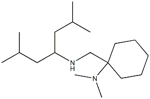 1-{[(2,6-dimethylheptan-4-yl)amino]methyl}-N,N-dimethylcyclohexan-1-amine Struktur