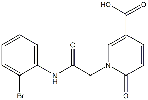 1-{[(2-bromophenyl)carbamoyl]methyl}-6-oxo-1,6-dihydropyridine-3-carboxylic acid Struktur