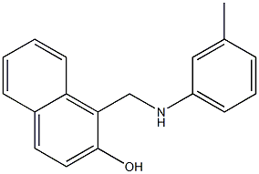 1-{[(3-methylphenyl)amino]methyl}naphthalen-2-ol Struktur