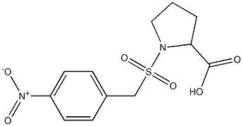 1-{[(4-nitrophenyl)methane]sulfonyl}pyrrolidine-2-carboxylic acid Struktur