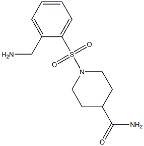 1-{[2-(aminomethyl)phenyl]sulfonyl}piperidine-4-carboxamide Struktur