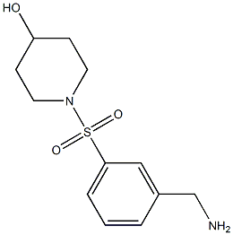 1-{[3-(aminomethyl)phenyl]sulfonyl}piperidin-4-ol Struktur