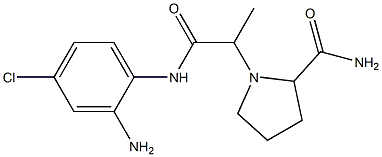 1-{1-[(2-amino-4-chlorophenyl)carbamoyl]ethyl}pyrrolidine-2-carboxamide Struktur