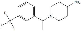 1-{1-[3-(trifluoromethyl)phenyl]ethyl}piperidin-4-amine Struktur