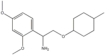 1-{1-amino-2-[(4-methylcyclohexyl)oxy]ethyl}-2,4-dimethoxybenzene Struktur