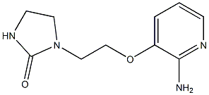 1-{2-[(2-aminopyridin-3-yl)oxy]ethyl}imidazolidin-2-one Struktur