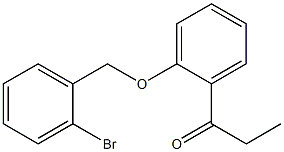 1-{2-[(2-bromophenyl)methoxy]phenyl}propan-1-one Struktur