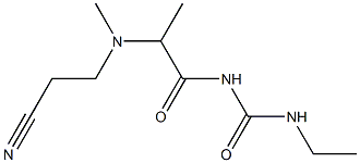 1-{2-[(2-cyanoethyl)(methyl)amino]propanoyl}-3-ethylurea Struktur