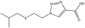 1-{2-[(2-methylpropyl)sulfanyl]ethyl}-1H-1,2,3-triazole-4-carboxylic acid Struktur