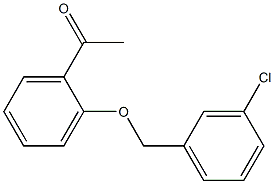 1-{2-[(3-chlorophenyl)methoxy]phenyl}ethan-1-one Struktur