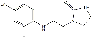 1-{2-[(4-bromo-2-fluorophenyl)amino]ethyl}imidazolidin-2-one Struktur