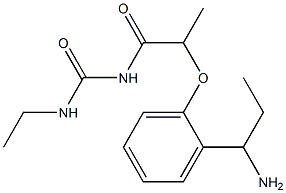 1-{2-[2-(1-aminopropyl)phenoxy]propanoyl}-3-ethylurea Struktur