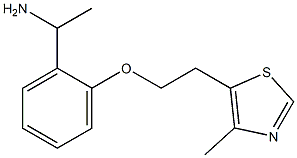 1-{2-[2-(4-methyl-1,3-thiazol-5-yl)ethoxy]phenyl}ethan-1-amine Struktur