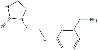 1-{2-[3-(aminomethyl)phenoxy]ethyl}imidazolidin-2-one Struktur