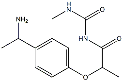 1-{2-[4-(1-aminoethyl)phenoxy]propanoyl}-3-methylurea Struktur