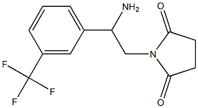 1-{2-amino-2-[3-(trifluoromethyl)phenyl]ethyl}pyrrolidine-2,5-dione Struktur