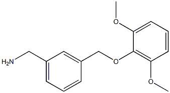 1-{3-[(2,6-dimethoxyphenoxy)methyl]phenyl}methanamine Struktur