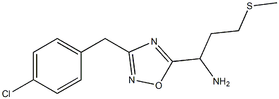 1-{3-[(4-chlorophenyl)methyl]-1,2,4-oxadiazol-5-yl}-3-(methylsulfanyl)propan-1-amine Struktur